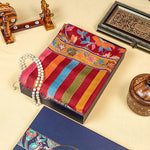 The Amritsar Store Women’s Kalamkari Shawl – Handcrafted Traditional Art featuring intricate patterns and rich traditional design, perfect for elegant ethnic styling