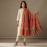 Women's handcrafted Kalamkari shawl featuring traditional artisan craftsmanship with elegant heritage-inspired detailing by The Amritsar Store.