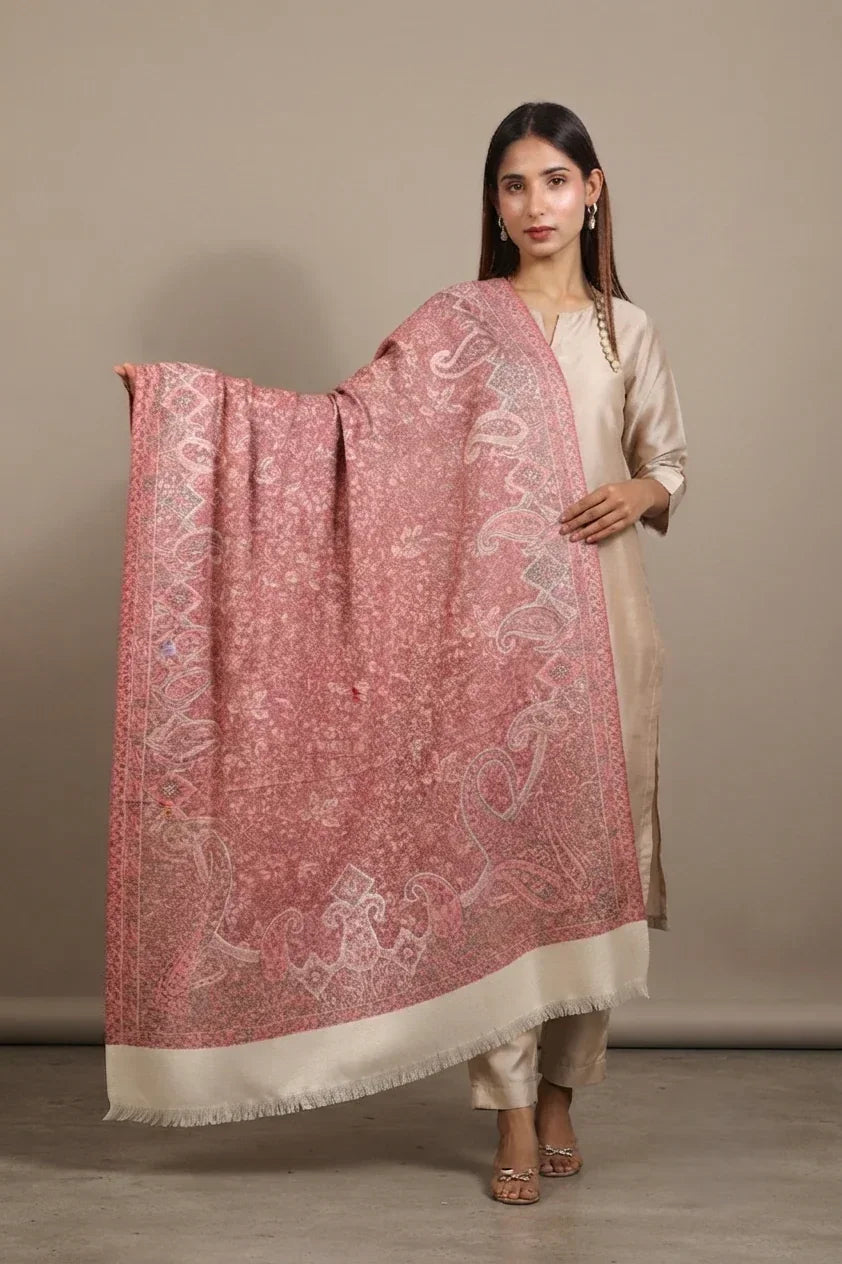 Women's Shawl – Kani Jamawar Full Jaal Design | The Amritsar Store - The Amritsar Store