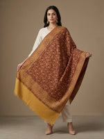 Women's Kashmiri Jaal Shawl – Floral Weave Reversible Designer Wrap | The Amritsar Store - The Amritsar Store