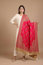 Women's Kashmiri Jamawar Shawl – Paisley Motifs | The Amritsar Store - The Amritsar Store