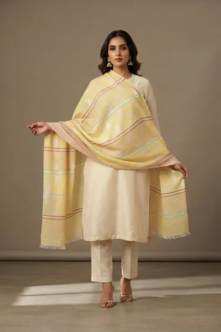 Women's Shawl – Classic Kashmiri Self-Wool, Soft & Warm | The Amritsar Store - The Amritsar Store