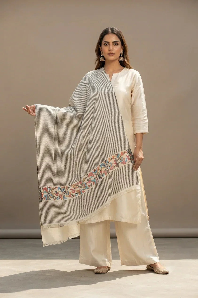 Women's Kashmiri Kani Shawl – Traditional Heritage Weave | The Amritsar Store - The Amritsar Store