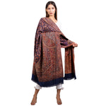 Women's Shawl, Kashmiri Shawl, Evergreen Kani Jamawar Shawl, Bamboo Fiber Shawl, Light Weight Shawl For Women - The Amritsar Store