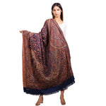 Women's Shawl, Kashmiri Shawl, Evergreen Kani Jamawar Shawl, Bamboo Fiber Shawl, Light Weight Shawl For Women - The Amritsar Store