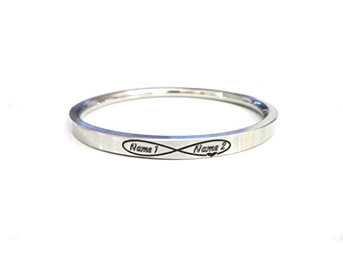 Stainless Steel Unisex Infinity Symbol Customised Kada By The Amritsar Store - The Amritsar Store