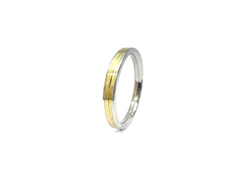 Stainless Steel and Brass 2 Lines 7 mm Punjabi Kada for Men By The Amritsar Store - The Amritsar Store