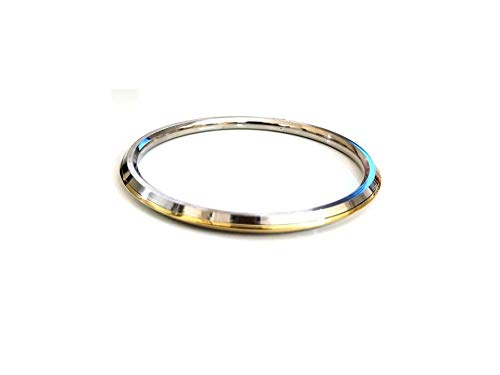 Steel and Brass With Edges Bangle Punjabi Kada For Men & Women 0.1 Inch Slim By The Amritsar Store - The Amritsar Store