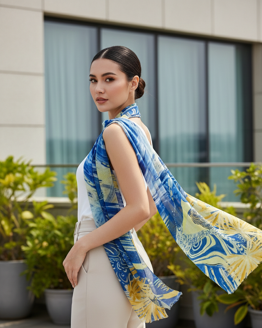 The Amritsar Store ,Colorful Spring Delight Scarf