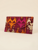 Multicolor Phulkari Embroidered Wallet for Women with Golden Chain |The Amritsar Store