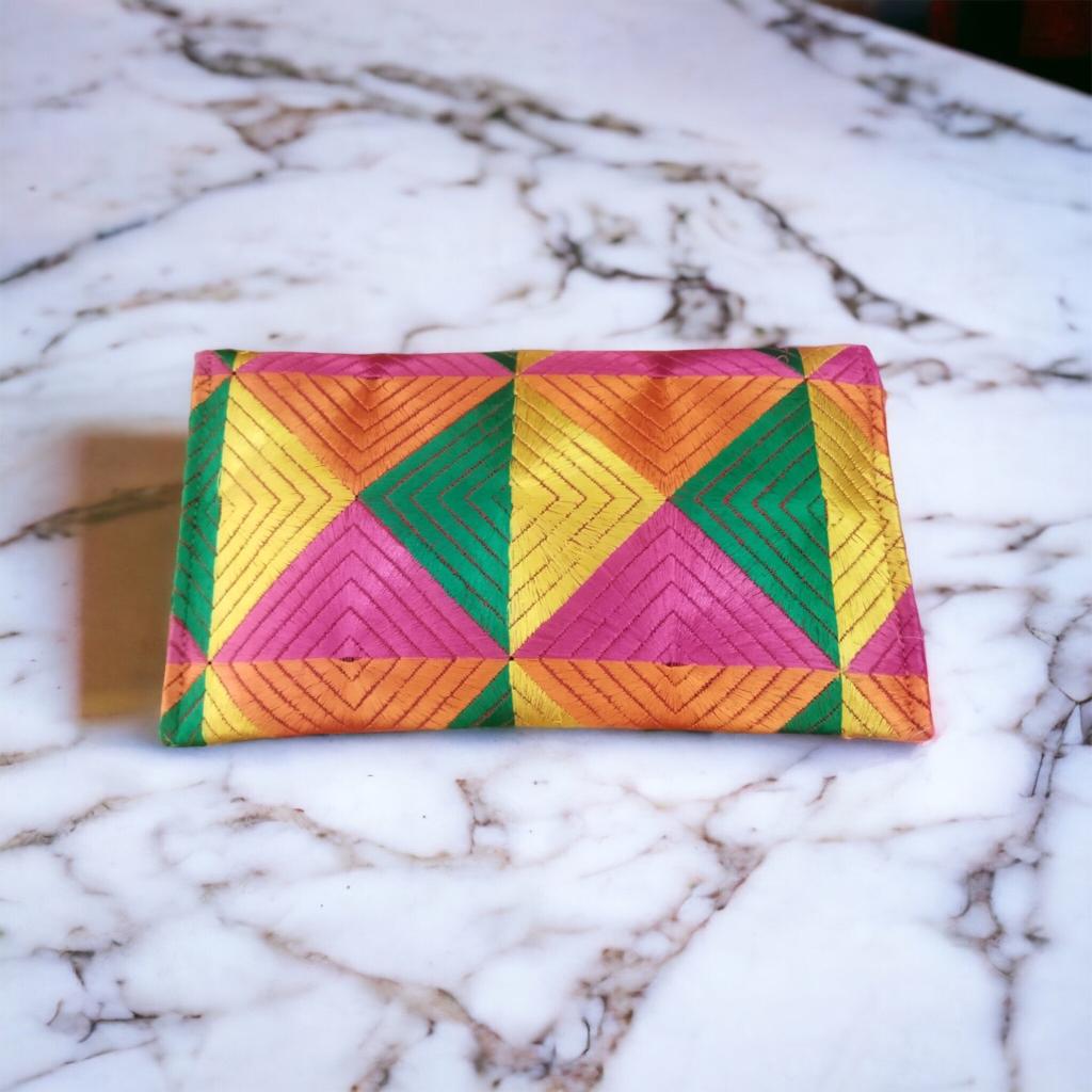 Phulkari Clutch For Women Handcrafted Punjabi Phulkari Clutch By The Amritsar Store - The Amritsar Store