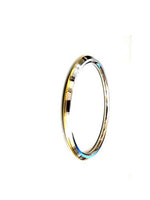 Steel and Brass With Edges Bangle Punjabi Kada For Men & Women 0.1 Inch Slim By The Amritsar Store - The Amritsar Store