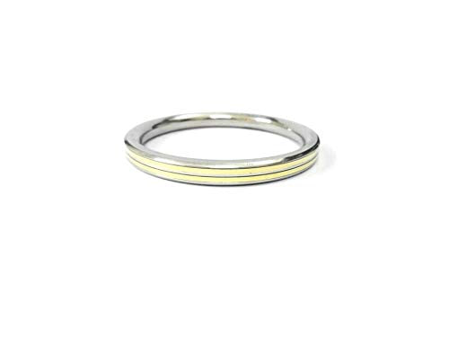 Stainless Steel and Brass 2 Lines 7 mm Punjabi Kada for Men By The Amritsar Store - The Amritsar Store