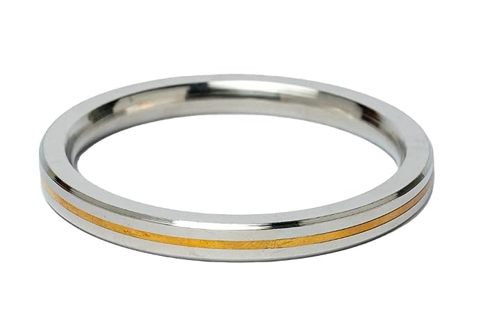 Steel and Brass Panjabi Kada for Men (Flat) 8 mm thickness by The Amritsar Store - The Amritsar Store