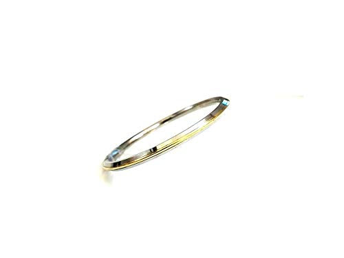 Steel and Brass With Edges Bangle Punjabi Kada For Men & Women 0.1 Inch Slim By The Amritsar Store - The Amritsar Store