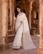Hand Embroidered Phulkari Saree for Women | Punjabi Ethnic Saree | The Amritsar Store