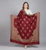 Kashmiri Jamawar shawl with timeless paisley motifs by The Amritsar Store