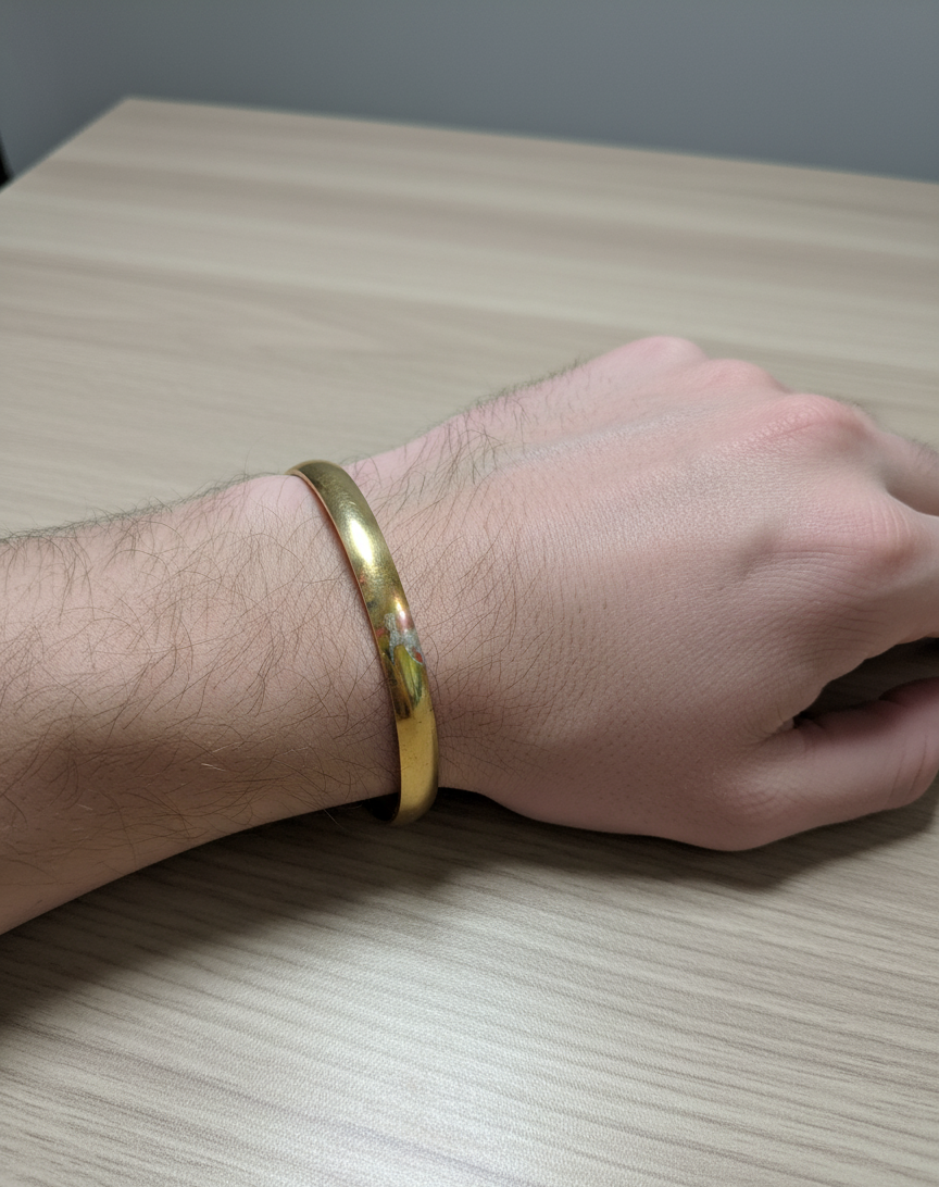 Punjabi Brass Kada (Plain) 6 mm Thickness by The Amritsar Store