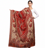 The Amritsar Store Women's Shawl, Jamawar Kani Shawl, Kashmiri Shawl, Paisley Design Woven Shawl, Faux Wool Shawl, Warm Shawl, Shawl For Women