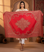 The Amritsar Store Elegant Kashmiri Jamawar Shawl with Classic Paisley Motifs