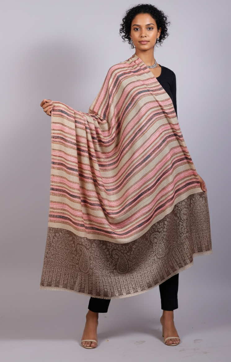 The Amritsar Store Elegant Kashmiri Women’s Shawl in Classic Toosh Colour