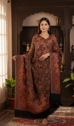 Evergreen Elegance: Kashmiri Kani Jamawar Shawl for Women