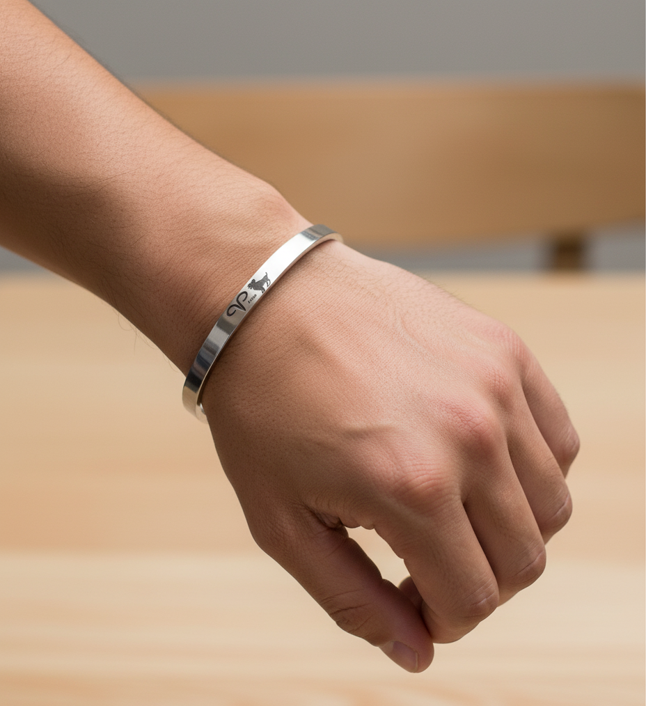 Stainless Steel Sun Sign Unisex Punjabi Kada By The Amritsar Store