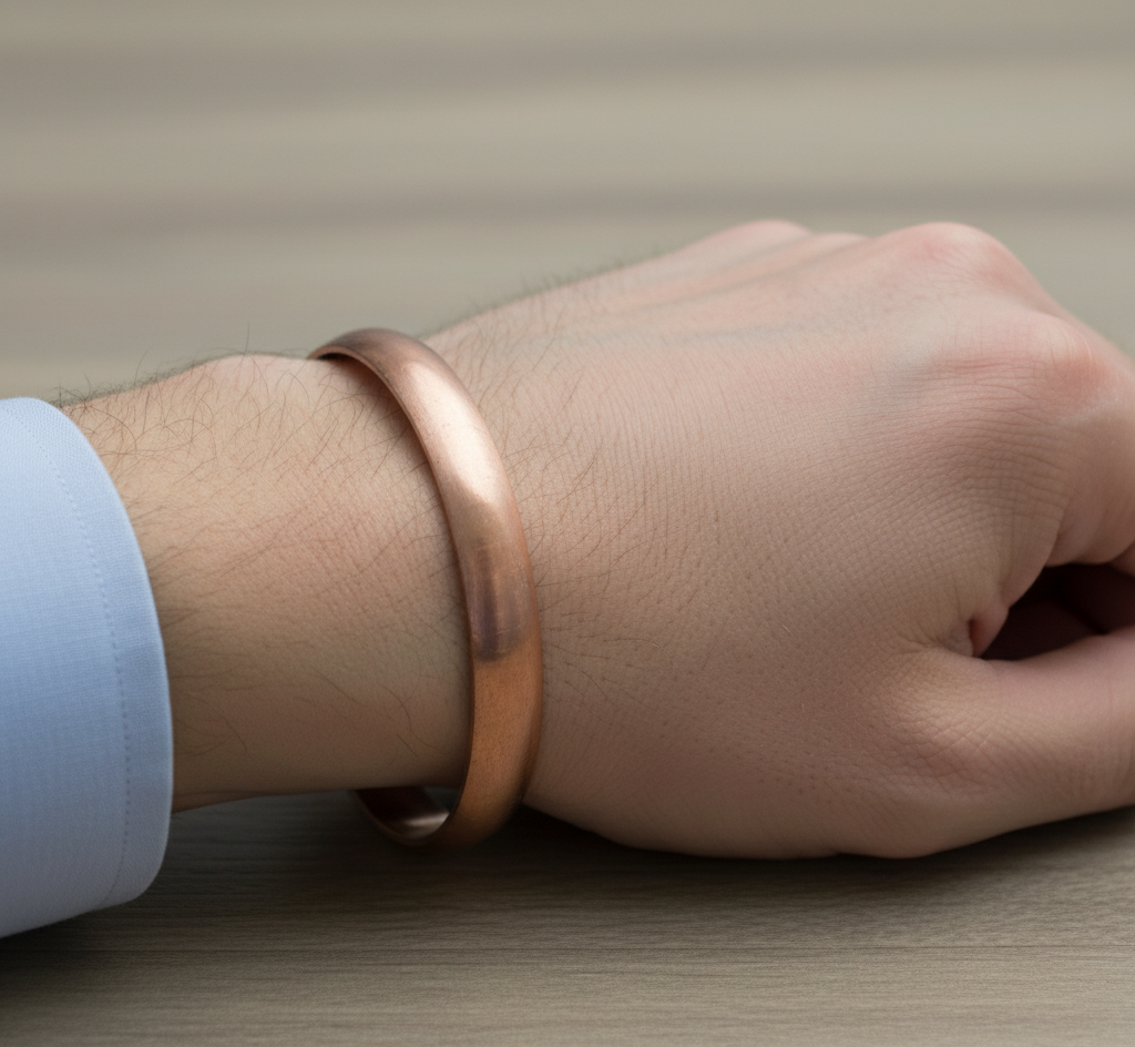 Mens Copper Kada (Plain) 6 mm thickness by The Amritsar Store