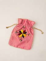 Phulkari Potli– Pink Hand Embroidered Floral Potli | The Amritsar Store