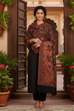 Evergreen Elegance: Kashmiri Kani Jamawar Shawl for Women