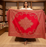 The Amritsar Store Elegant Kashmiri Jamawar Shawl with Classic Paisley Motifs