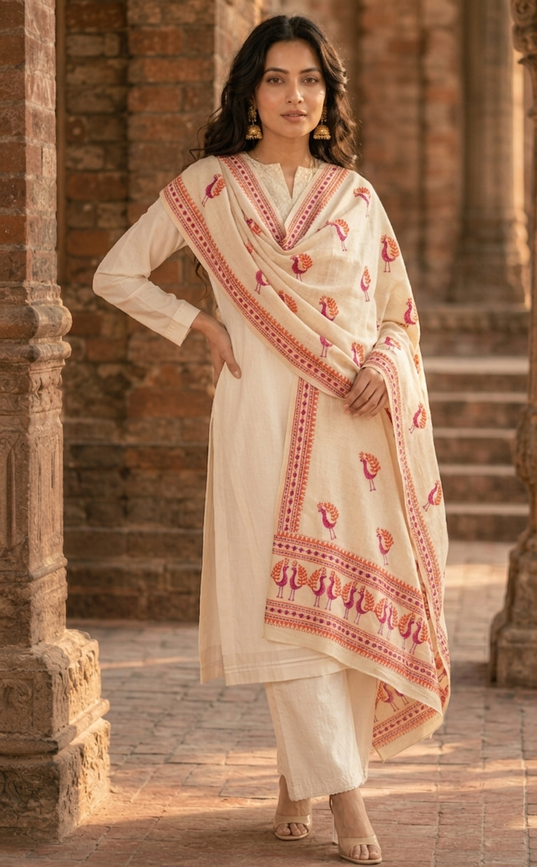 Phulkari Dupatta-Hand EmbroideredEthnic Wrap | The Amritsar Store