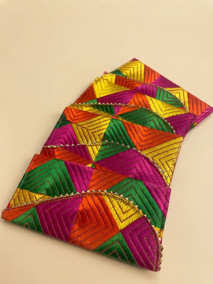 Phulkari Shagun Lifafa – Traditional Shagun Envelope | The Amritsar Store