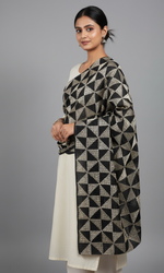 The Amritsar Store Phulkari Dupatta with Geometric Embroidery