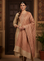 The Amritsar Store "Beige Hand Embroidery Shawl – Elegant Wool Wrap for Women"