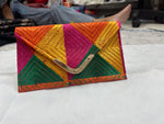Multicolor Phulkari Embroidered Clutch Wallet for Women |The Amritsar Store