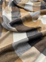 Classic Brown & Black Checkered Scarf – Soft Plaid Winter Wrap for Men & Women, Cozy Unisex Blanket Scarf, Warm Fall & Winter Accessory