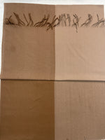 Elegant Camel Brown Two-Tone Winter Scarf – Soft Cozy Wrap with Fringed Edges