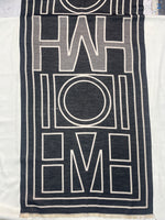 ModernShawl – Soft Black & White Geometric Wrap