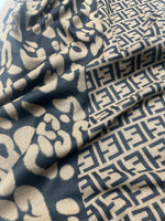 Leopard Print and Fendi-inspired Scarf (Reversible)