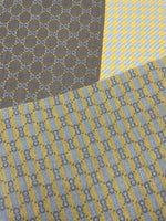 Two-Tone Houndstooth and Double-G Pattern Scarf (Reversible )