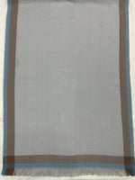 Scarf in Classic Grey Plaidwith Dual-Tone Border,Muffler for men