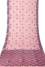 Elegant Pink Phulkari Saree with Hand Embroidery