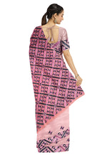 Elegant Pink Phulkari Saree with Hand Embroidery