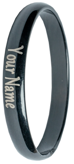 CUSTOMIZED Mens Kada Black painted, Laser Marked with personal message by The Amritsar Store