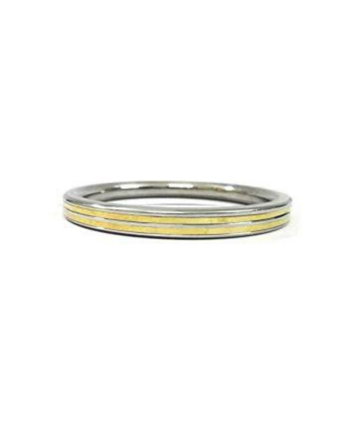 Stainless Steel and Brass 2 Lines 7 mm Punjabi Kada for Men By The Amritsar Store - The Amritsar Store