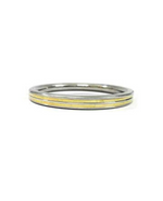 Stainless Steel and Brass 2 Lines 7 mm Punjabi Kada for Men By The Amritsar Store - The Amritsar Store