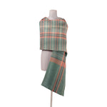 The Amritsar Store Classic Green, Rust & Beige Check Wool Scarf