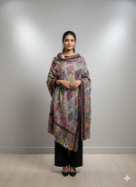 The Amritsar Store Pashmina Kalamkari Shawl,Hand Embroidered,Multicolor