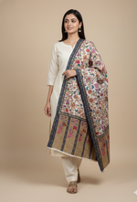 “Kalamkari Hand-Painted Stole – Traditional Artisan Design by The Amritsar Store”